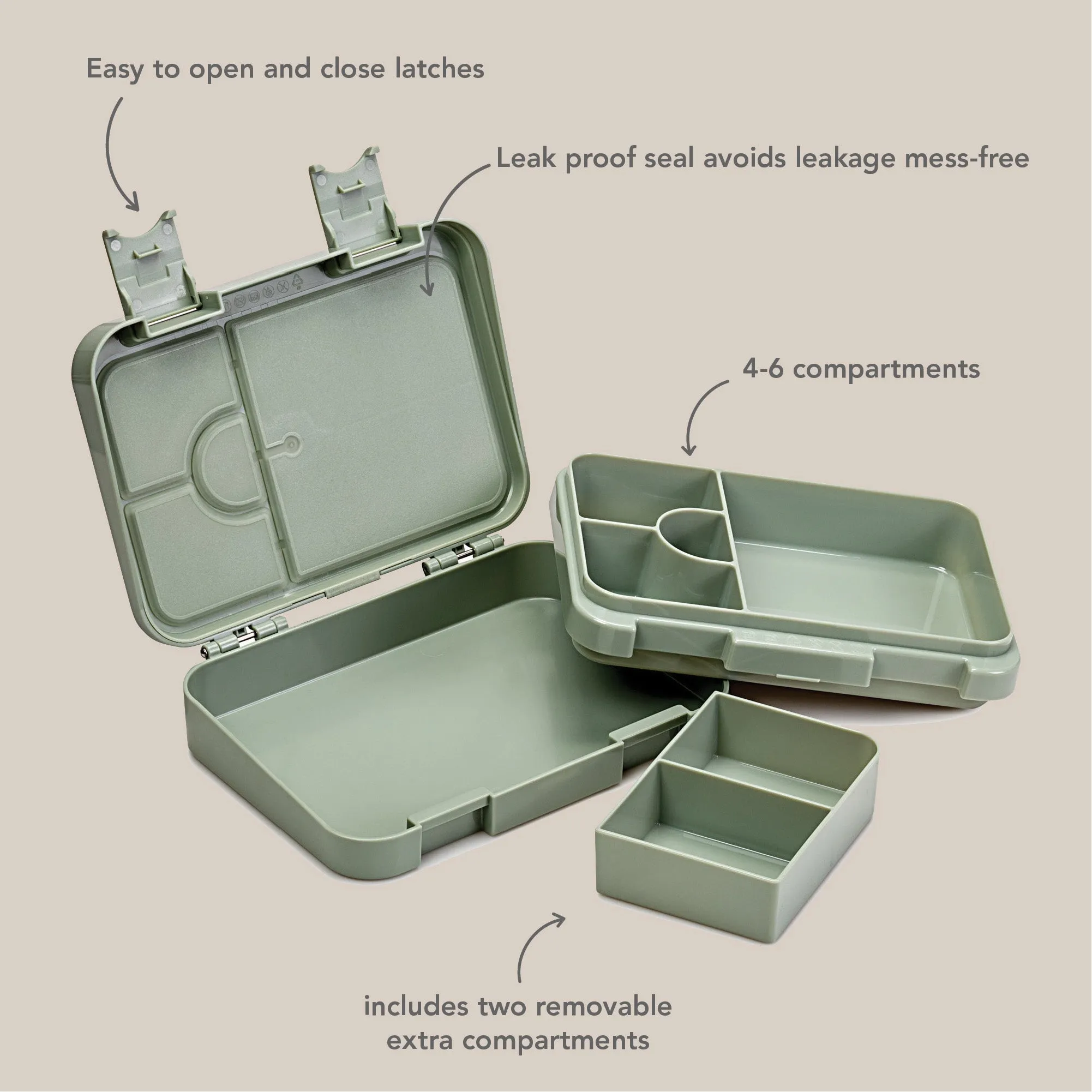 noüka Design Bento Lunch Box -  Dazzle  (Min. of 2 PK, Multiples of 2 PK)