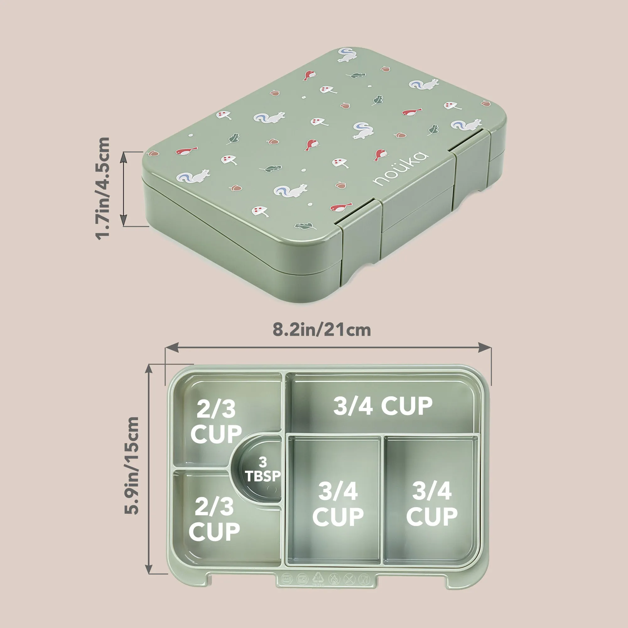 noüka Design Bento Lunch Box -  Dazzle  (Min. of 2 PK, Multiples of 2 PK)
