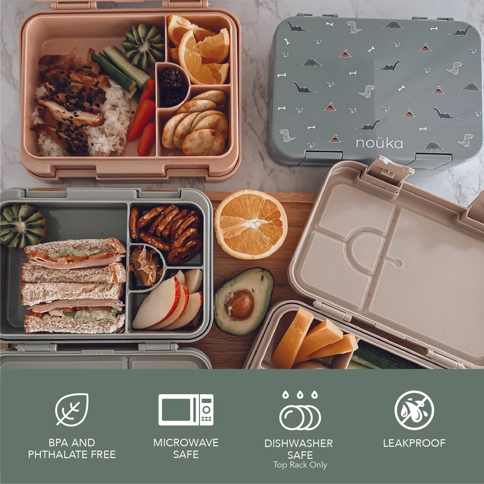 noüka Design Bento Lunch Box -  Fairy Bush (Min. of 2 PK, Multiples of 2 PK)