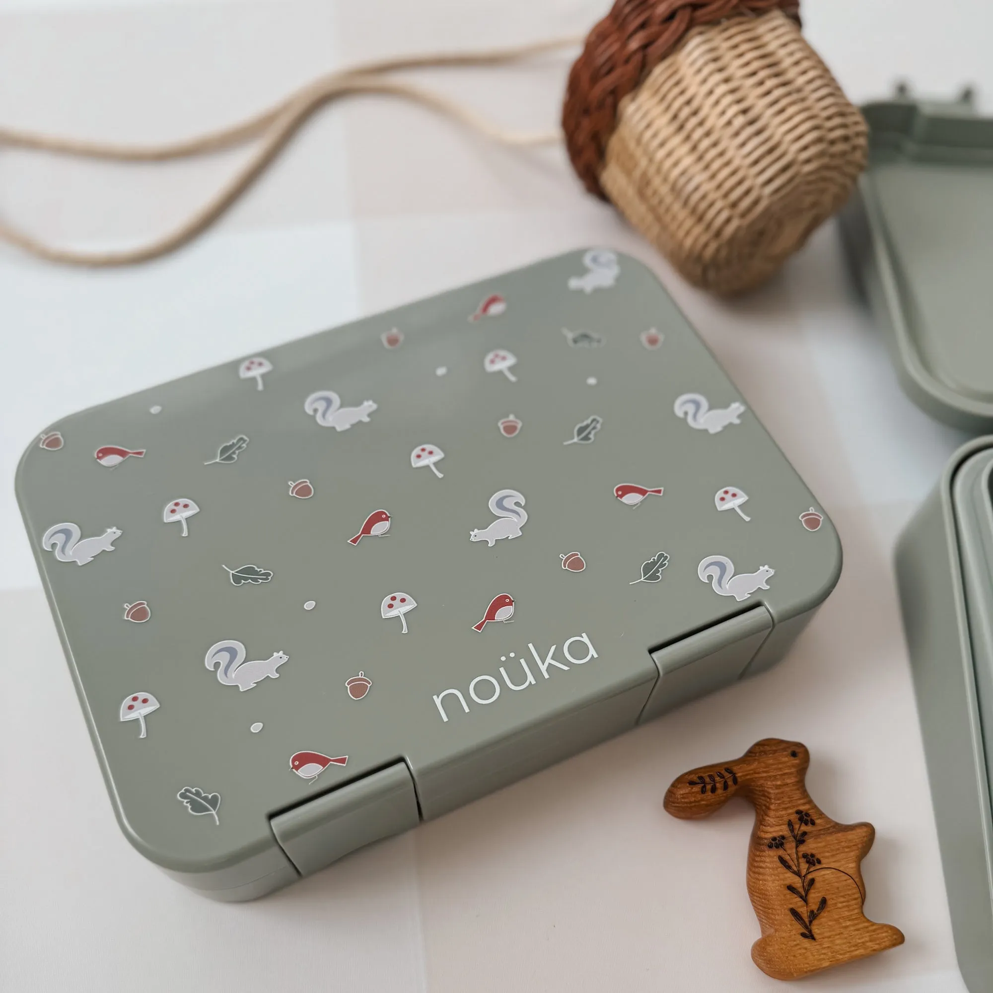 noüka Design Bento Lunch Box -  Woodland Life (Min. of 2 PK, Multiples of 2 PK)
