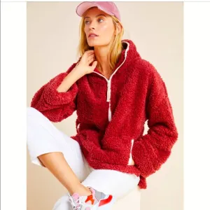 NWOT Anthropologie Saturday Sunday Annette Sherpa Pullover Jacket