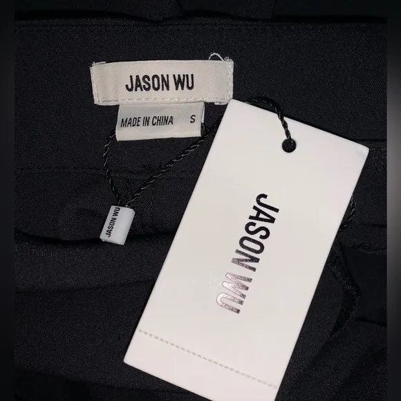 NWT Jason Wu Womens A Line Wrap Black Belted  Mini Skirt Size Small Designer