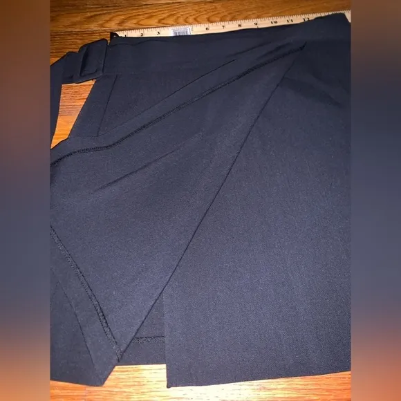 NWT Jason Wu Womens A Line Wrap Black Belted  Mini Skirt Size Small Designer