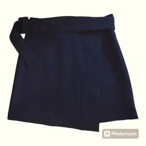 NWT Jason Wu Womens A Line Wrap Black Belted  Mini Skirt Size Small Designer