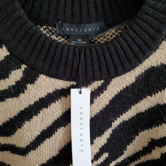 NWT Sanctuary tiger striped oversized sweater