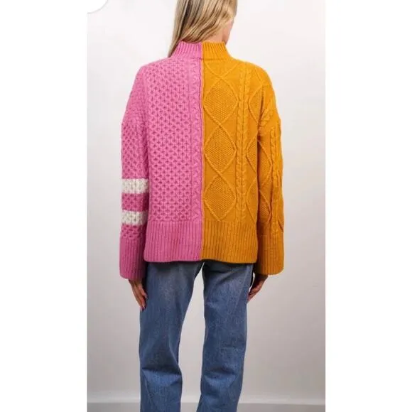 NWT Savannah Two Faced Turtleneck Pink Small