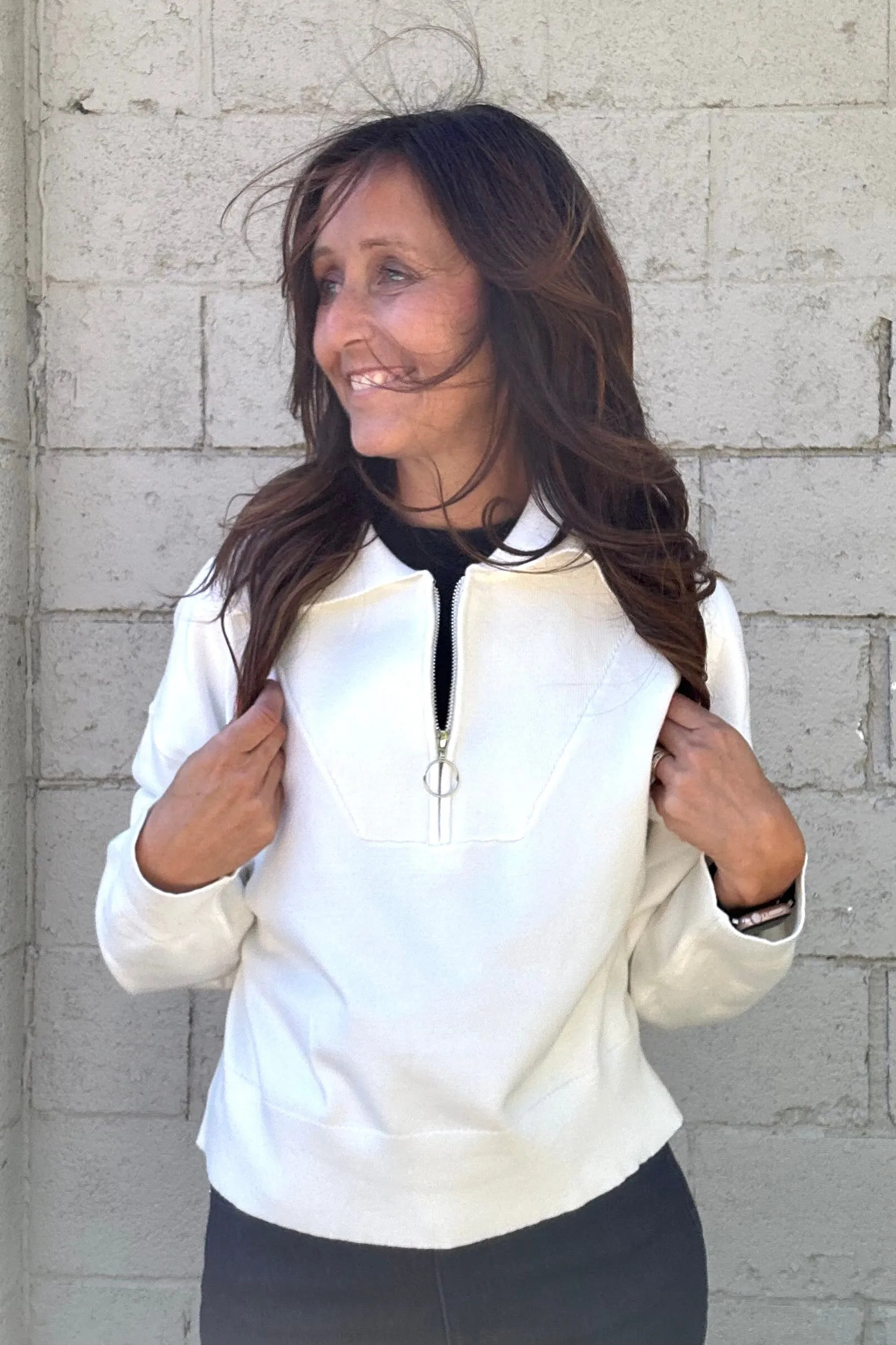 Oliva Zip Collar Sweater