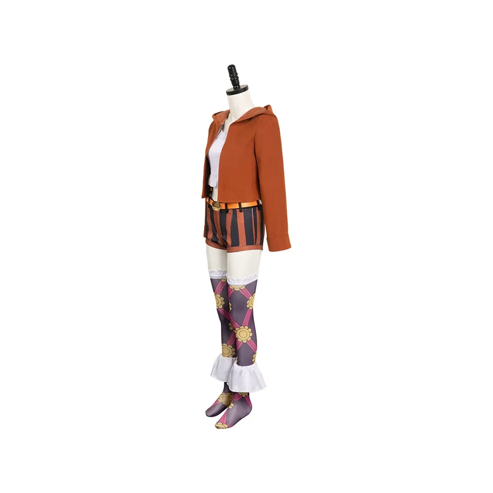 One Piece Jewelry Bonney Cosplay Brown Suit Costume Outfits Halloween Carnival Suit