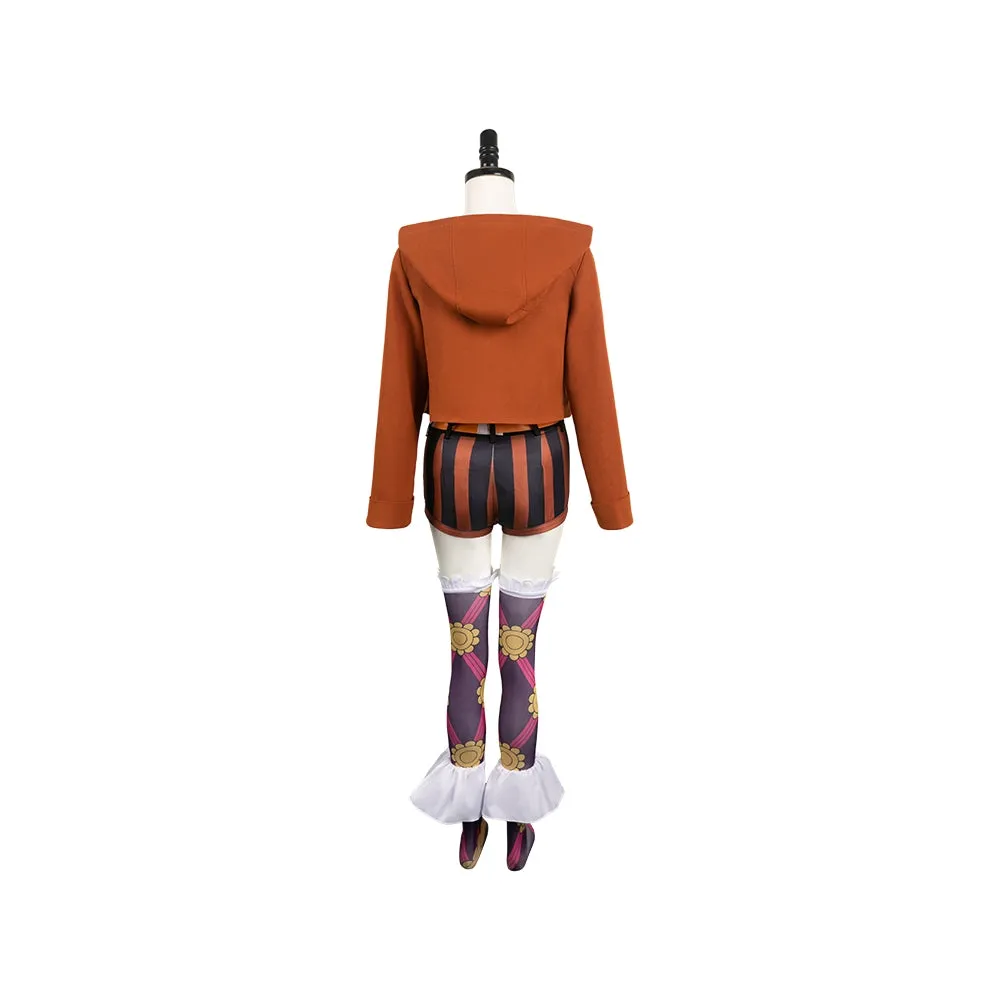 One Piece Jewelry Bonney Cosplay Brown Suit Costume Outfits Halloween Carnival Suit