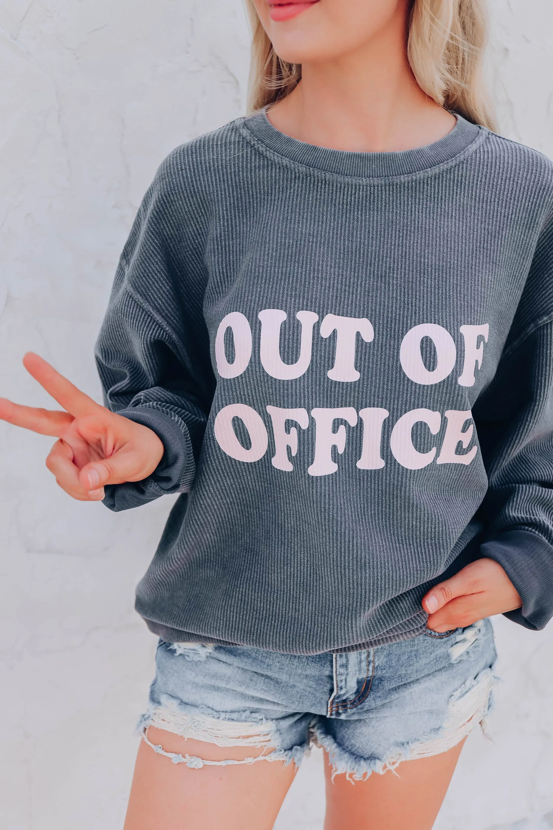 Out Of Office Corded Sweatshirt