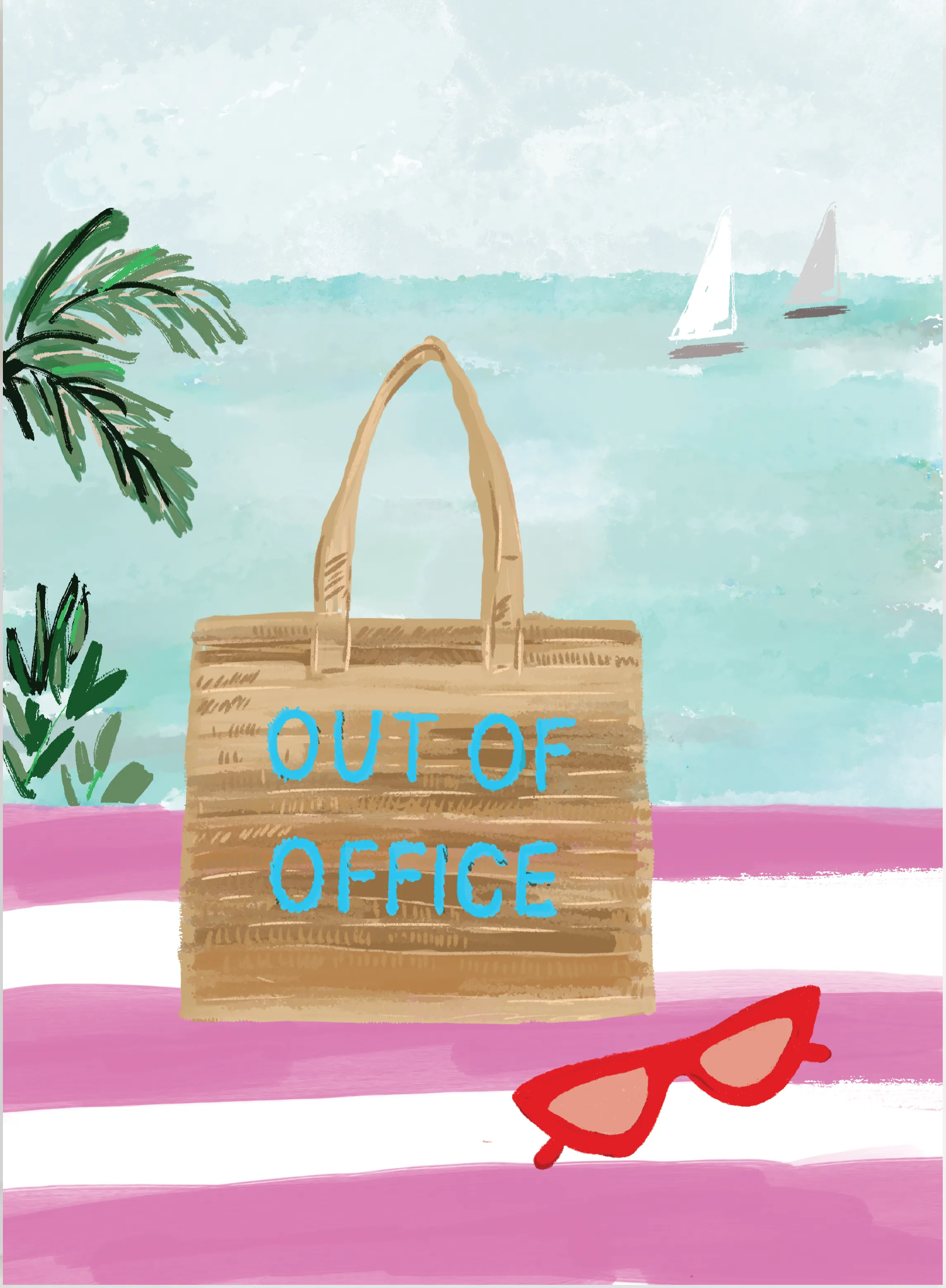 OUT OF OFFICE - Note Card