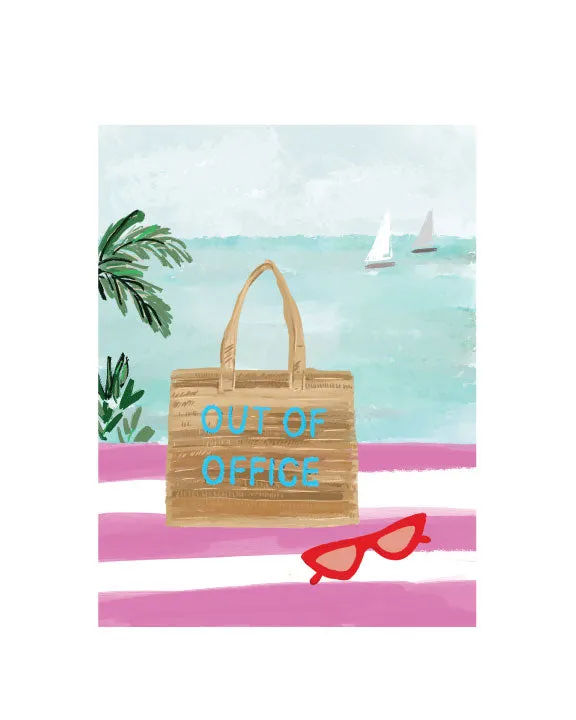 OUT OF OFFICE - Note Card