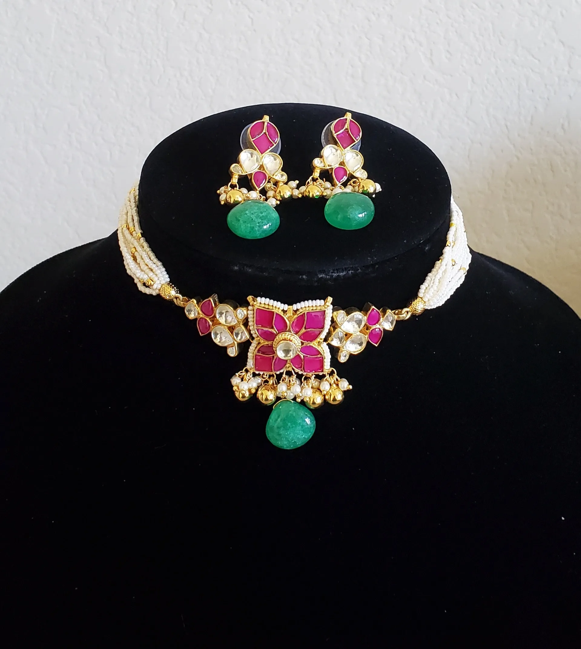 Pachi Kundan Pearl Choker Set GG89