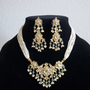 Pachi Kundan Pearl Necklace Set With Gold Plating