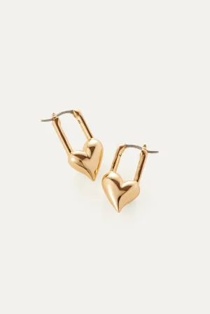Padlock Heart Earring