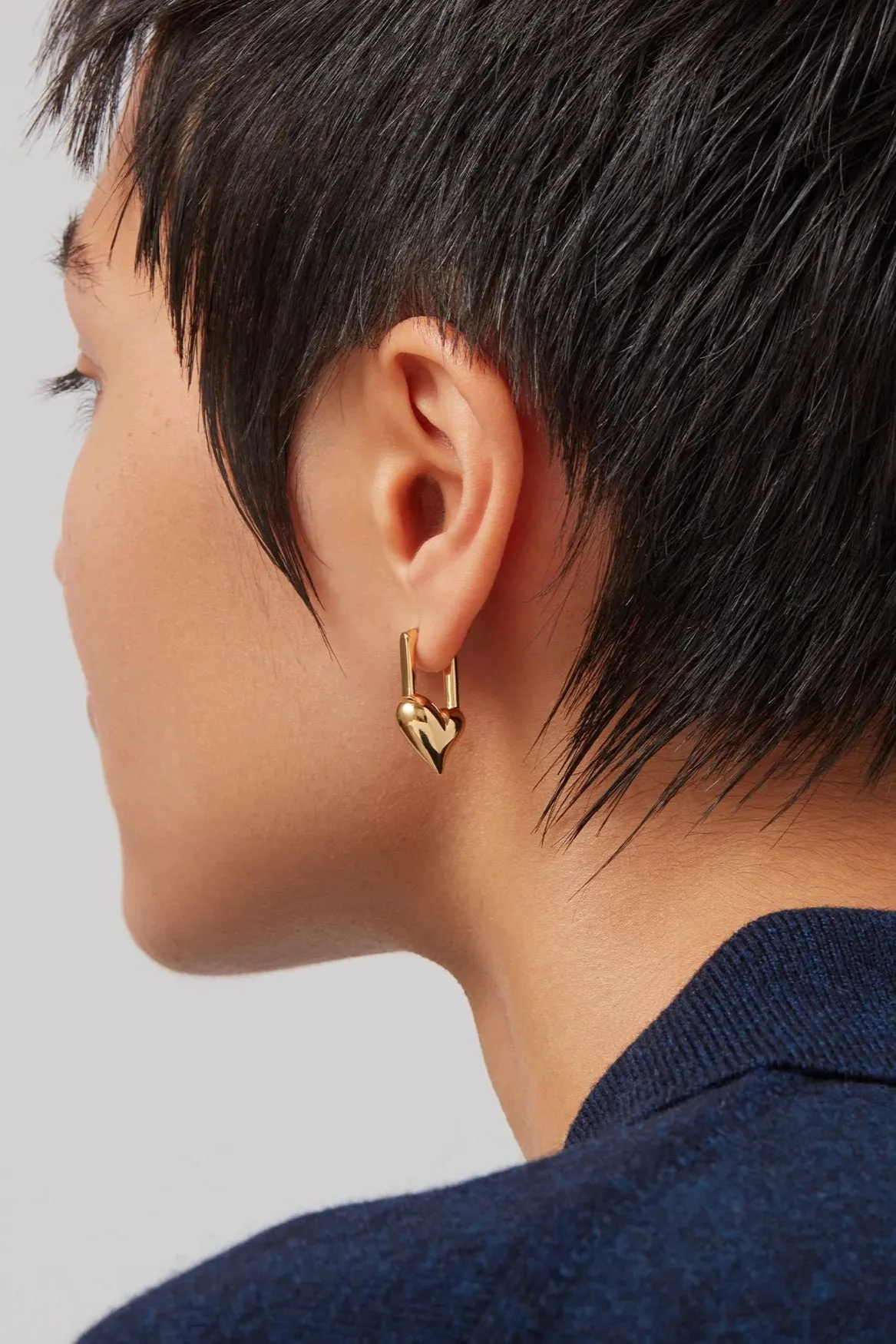 Padlock Heart Earring