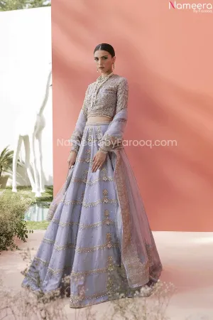 Pakistani Designer Purple Lehenga Bridal Dress #BN989