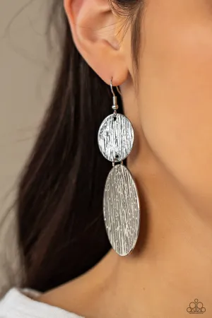 Paparazzi - Status CYMBAL - Silver Earrings