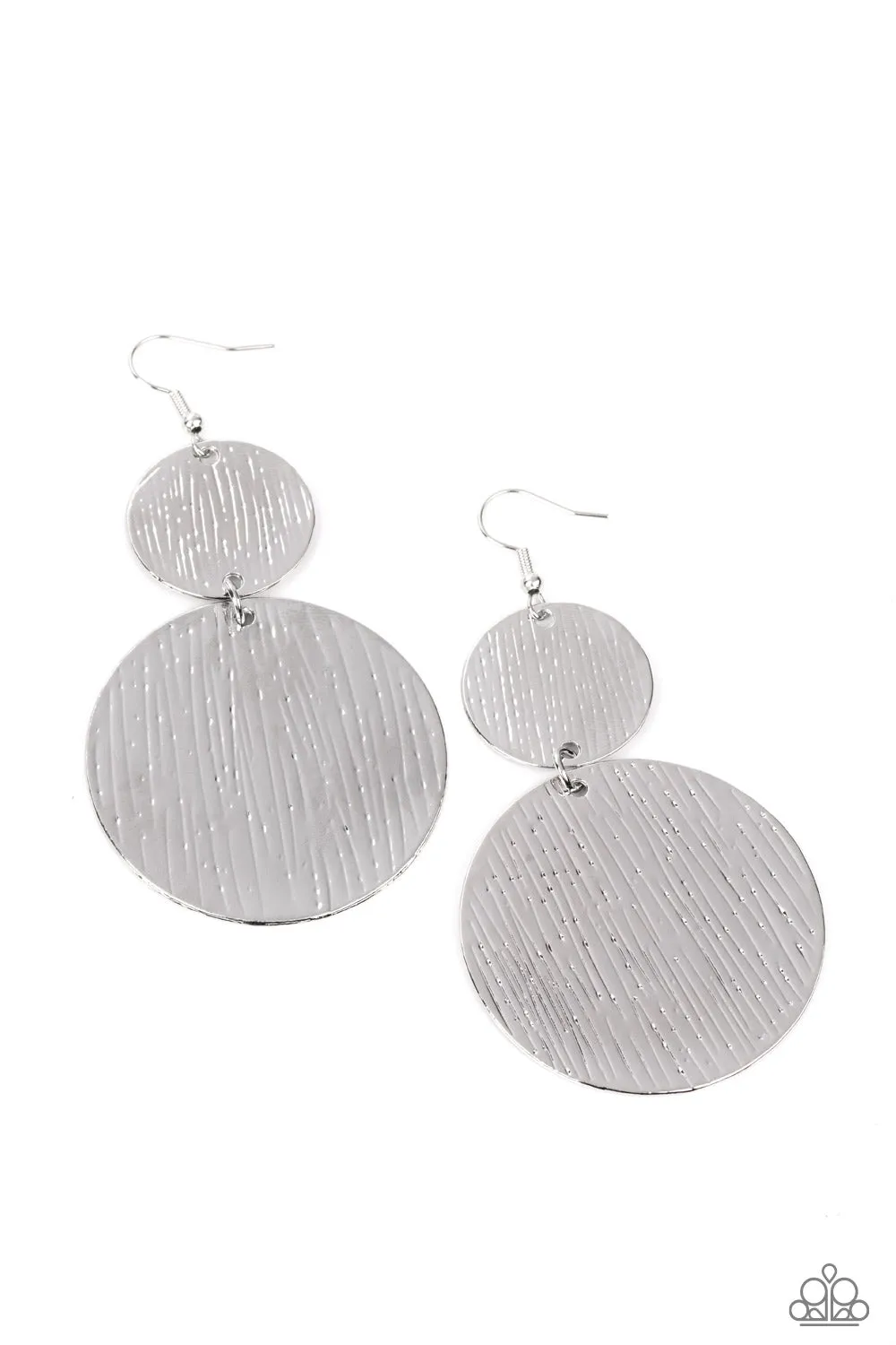 Paparazzi - Status CYMBAL - Silver Earrings