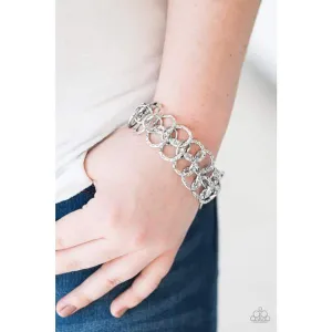 Paparazzi -  Texas BOLD Em - Silver Bracelet