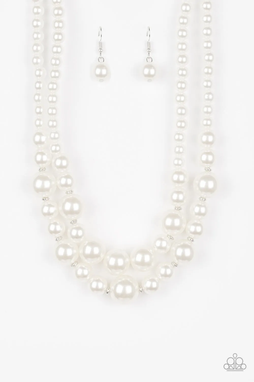 Paparazzi - The More The Modest - White Pearl Necklace