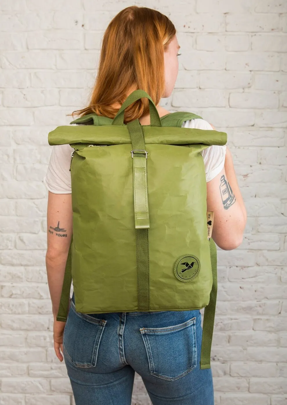 PAPERO Rucksack aus Papier COUGAR 22 L Unisex waschbar, reißfest, wasserfest, nachhaltiger Daypack