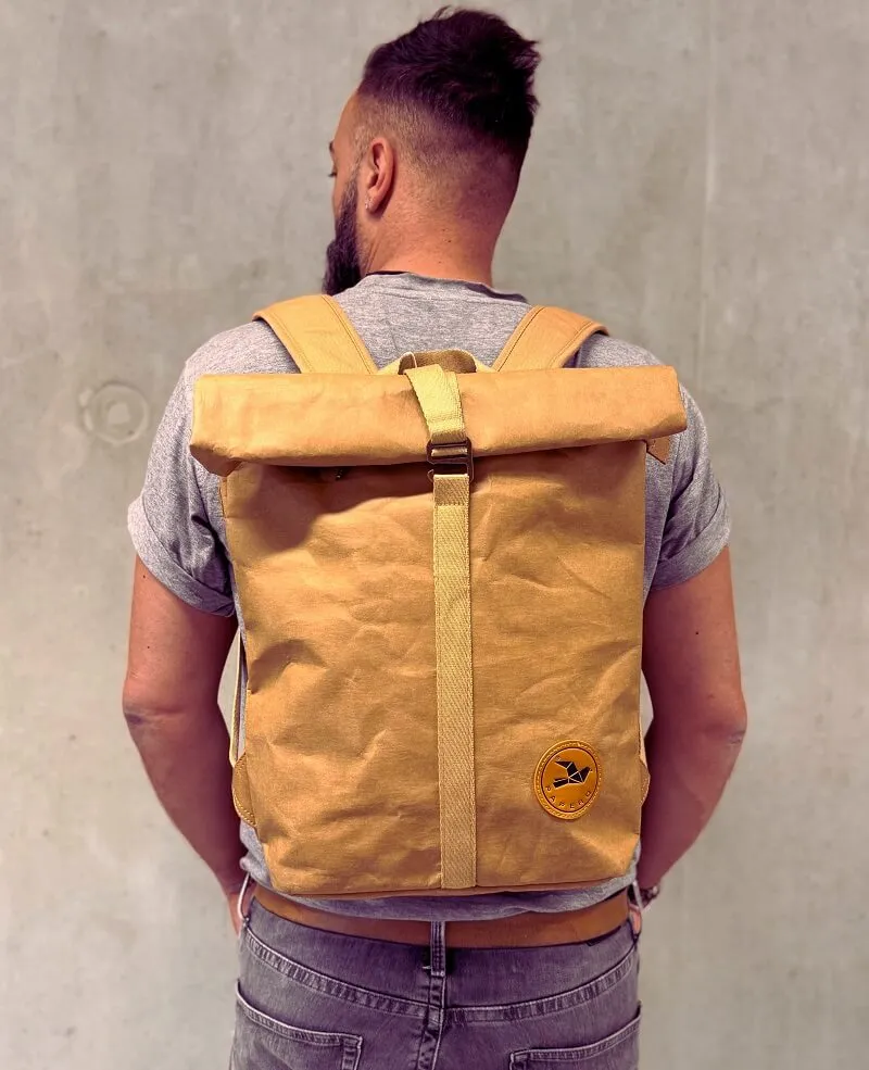 PAPERO Rucksack aus Papier COUGAR 22 L Unisex waschbar, reißfest, wasserfest, nachhaltiger Daypack