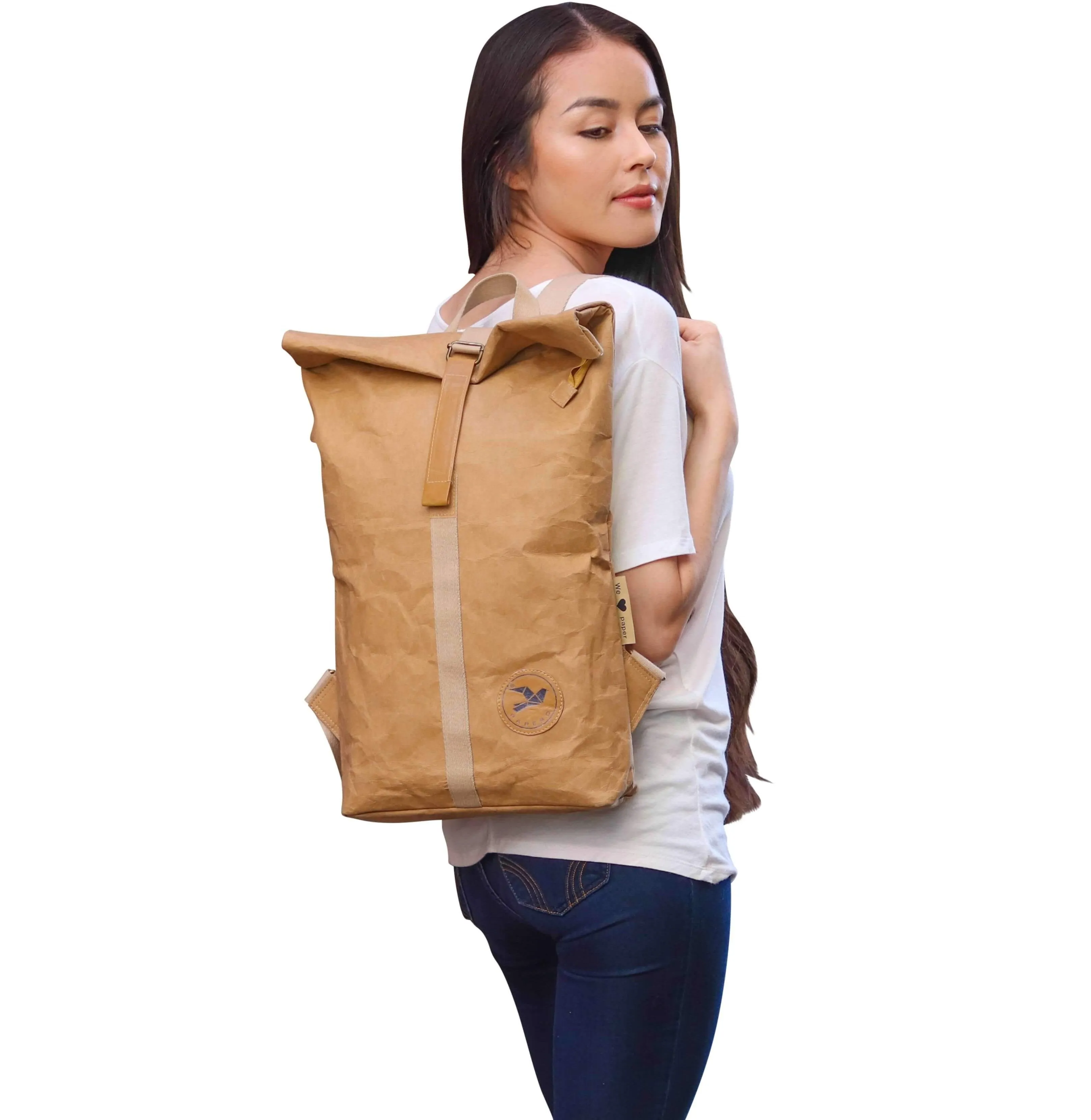 PAPERO Rucksack aus Papier COUGAR 22 L Unisex waschbar, reißfest, wasserfest, nachhaltiger Daypack