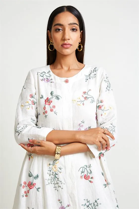 Payal Pratap   -   Rock Garden Jasmine Embroidered Dress with Slip (2pcs)