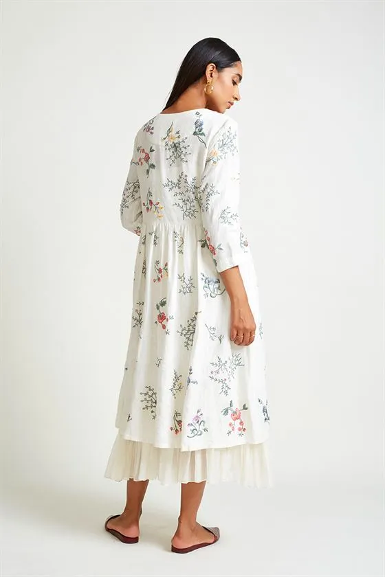 Payal Pratap   -   Rock Garden Jasmine Embroidered Dress with Slip (2pcs)
