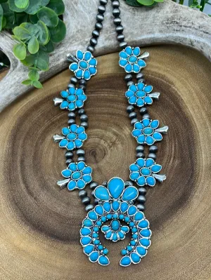 Pekin Double Strand Fluted Squash Blossom Necklace