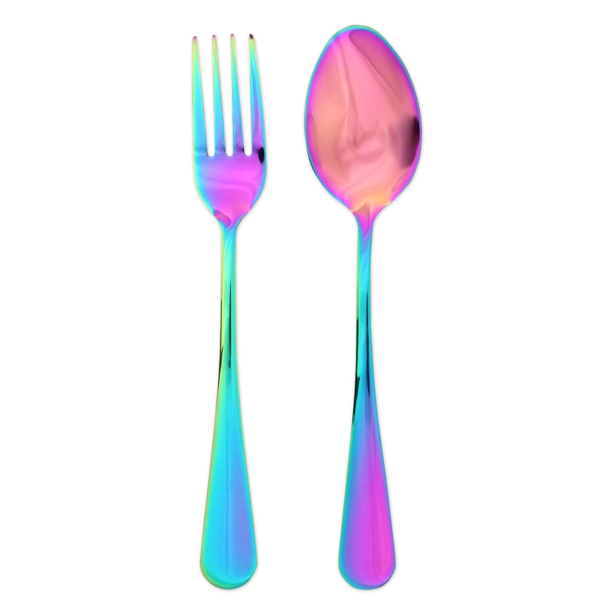 Perfect Pair Fork & Spoon Set (Satin Rainbow)