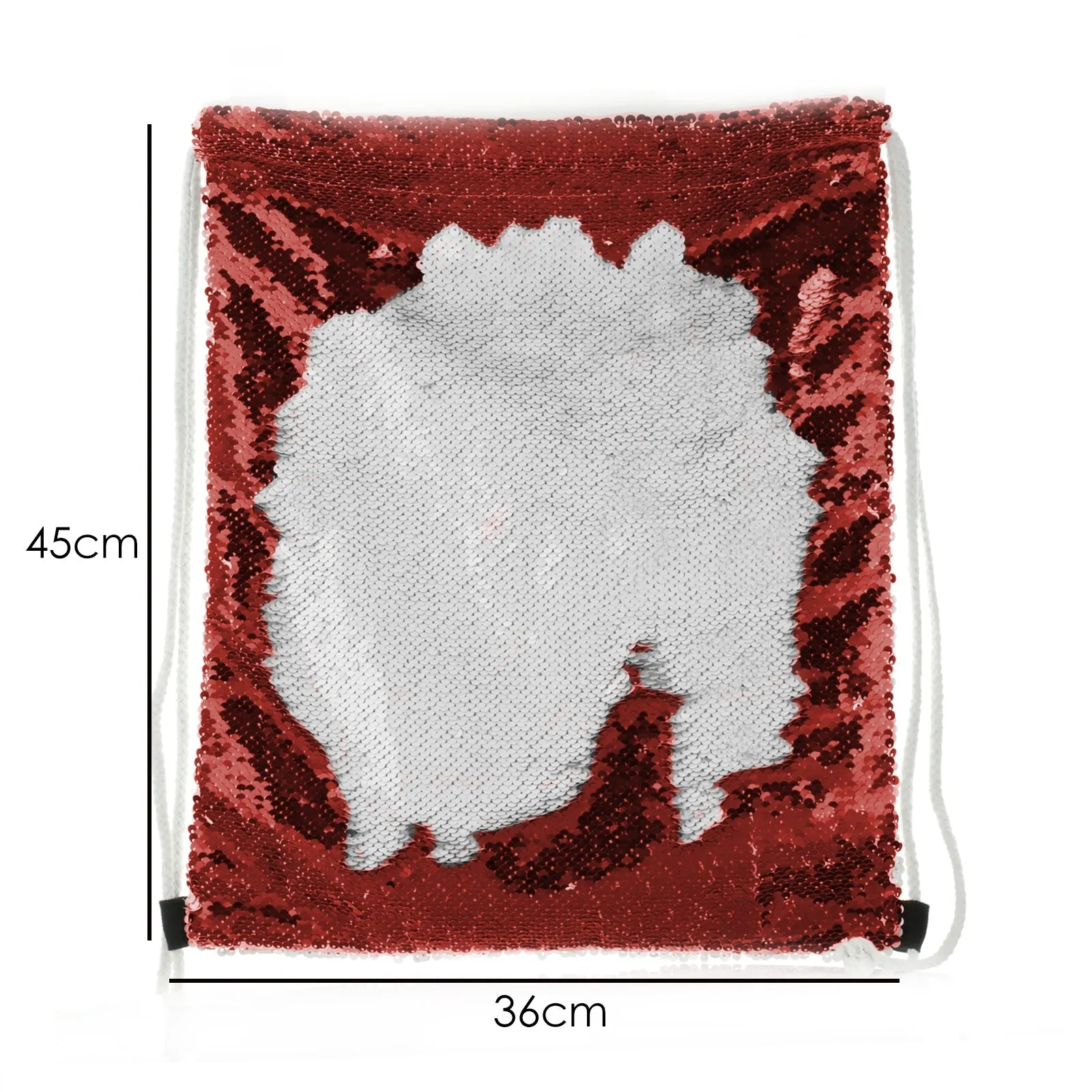 Personalised Sequin Drawstring Backpack with Welcoming Text and Climbing Mum and Baby Sloths