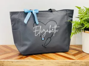Personalized Nurse Tote Bag for Graduation or Doctor Gifts