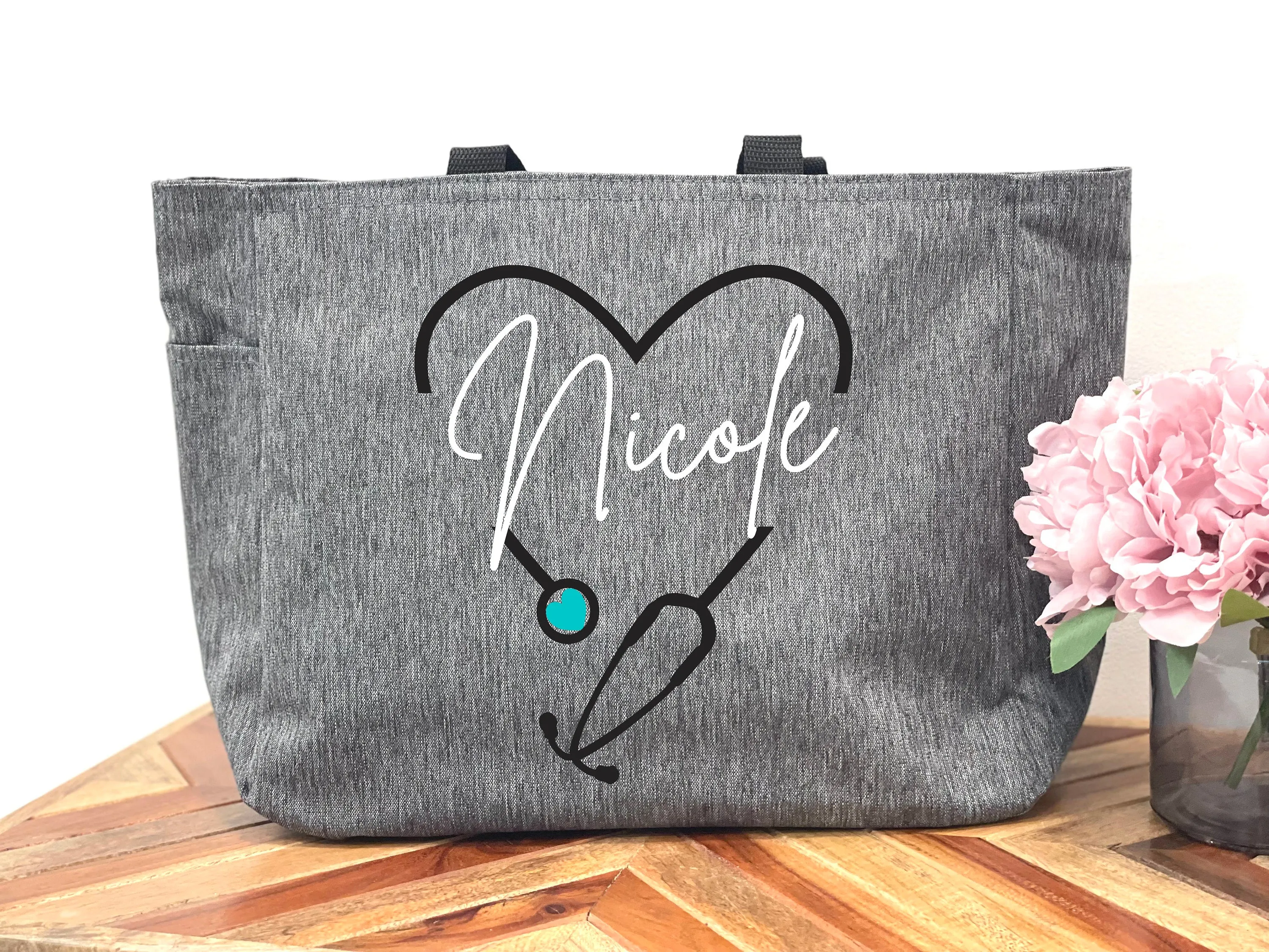 Personalized Nurse Tote Bag for Graduation or Doctor Gifts
