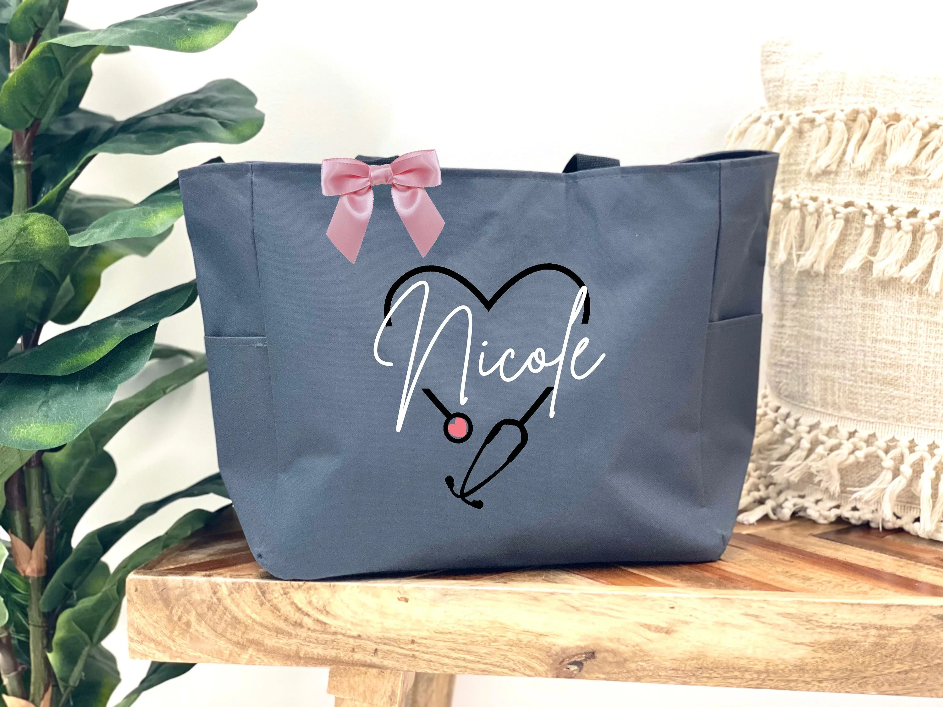 Personalized Nurse Tote Bag for Graduation or Doctor Gifts