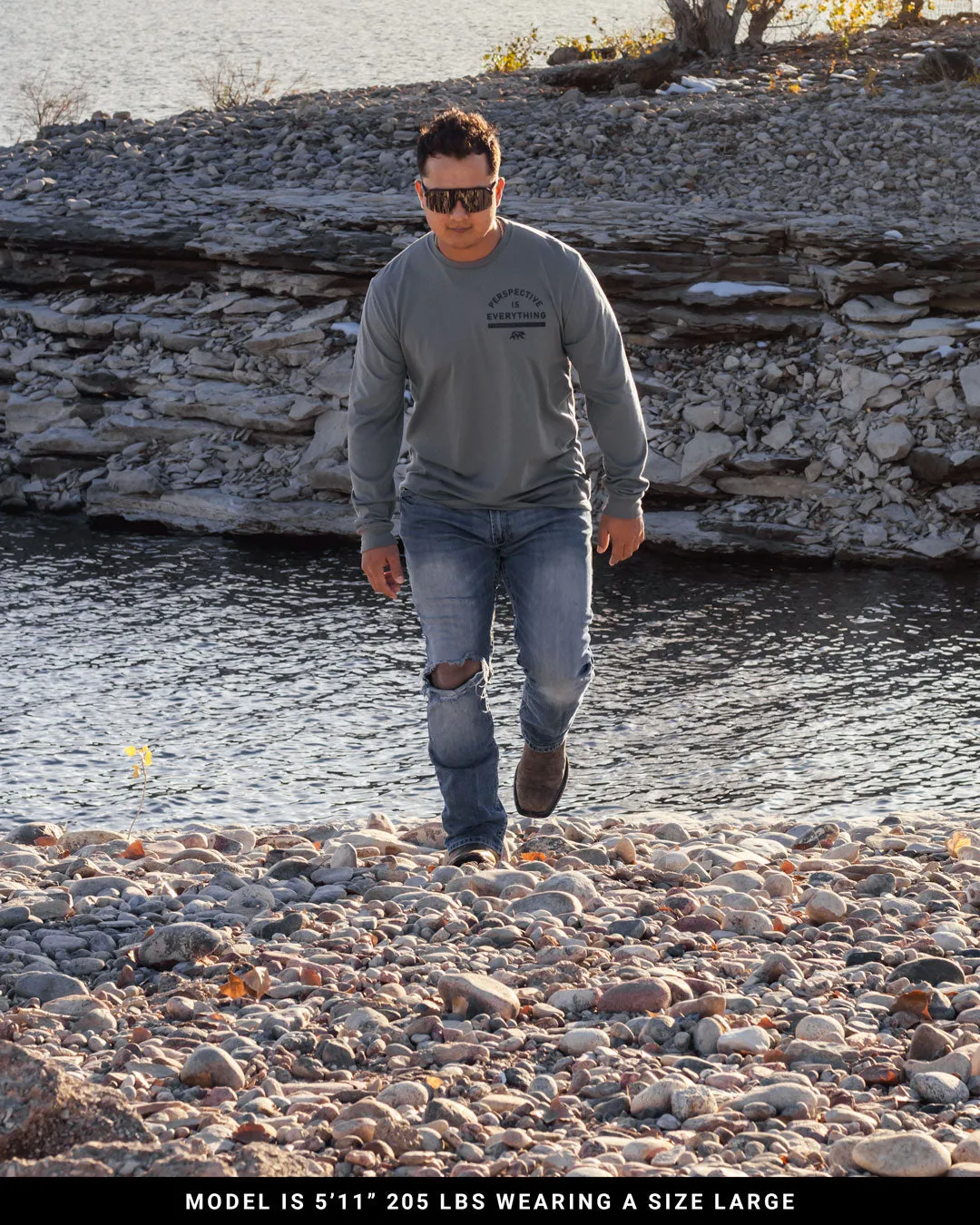 Perspective Premium Long Sleeve - Metal Grey