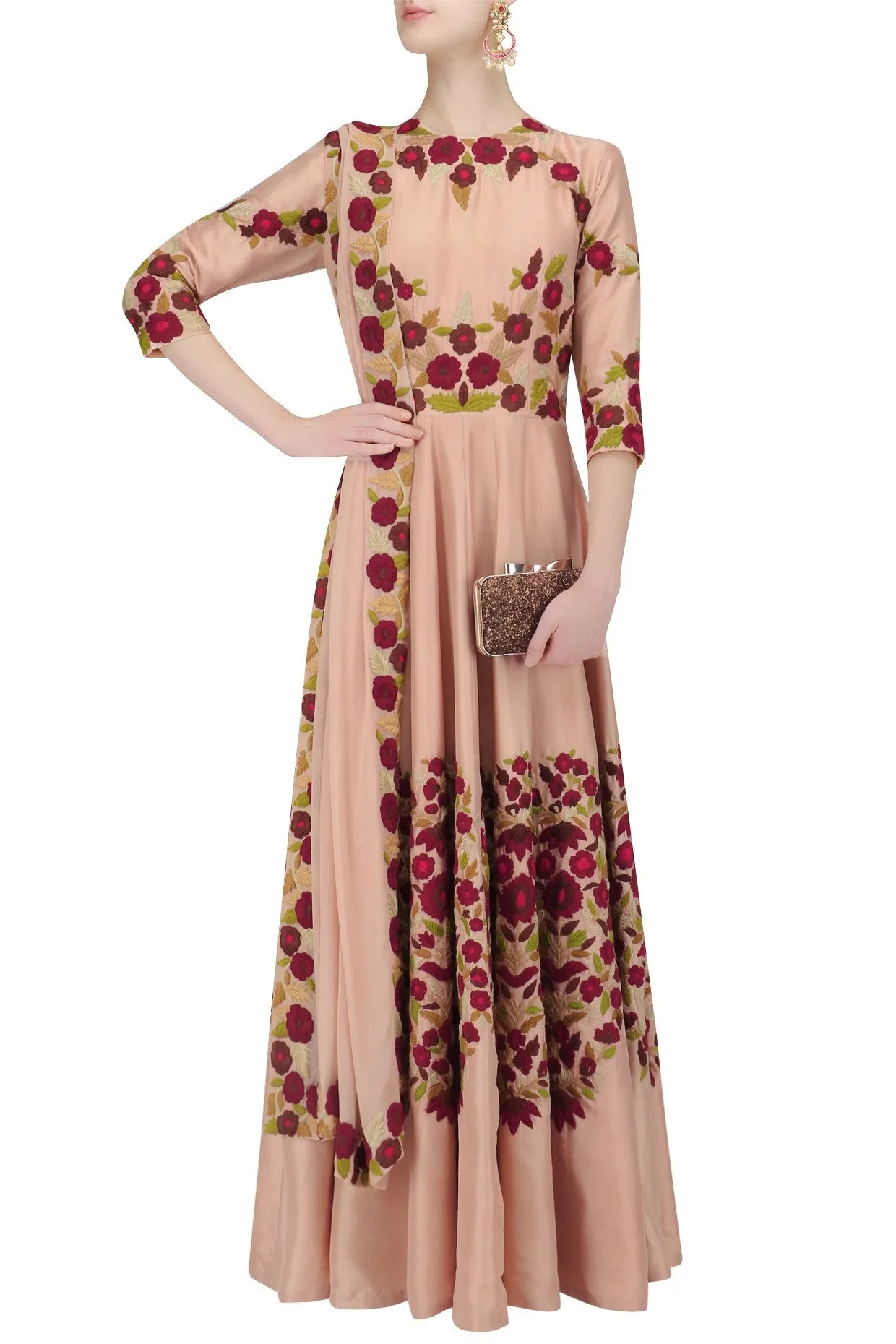 Pink Color Anarkali Kurta Set