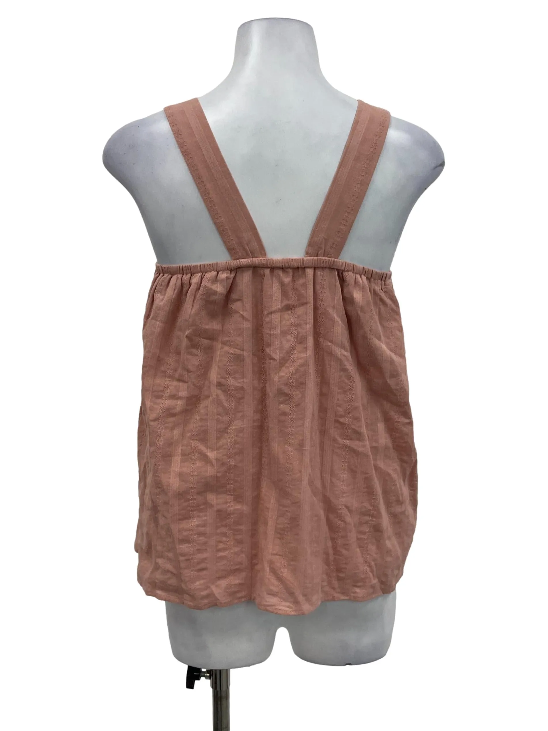 Pink Eyelet Square Neck Top OSN