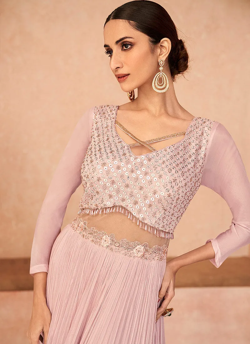 Pink Heavy Embroidered Designer Lehenga Choli
