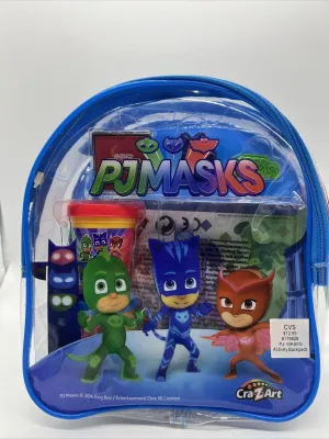 Pj Masks Backpack Activity Bag Dough Sticker Stamps Marker Crayon Color Book