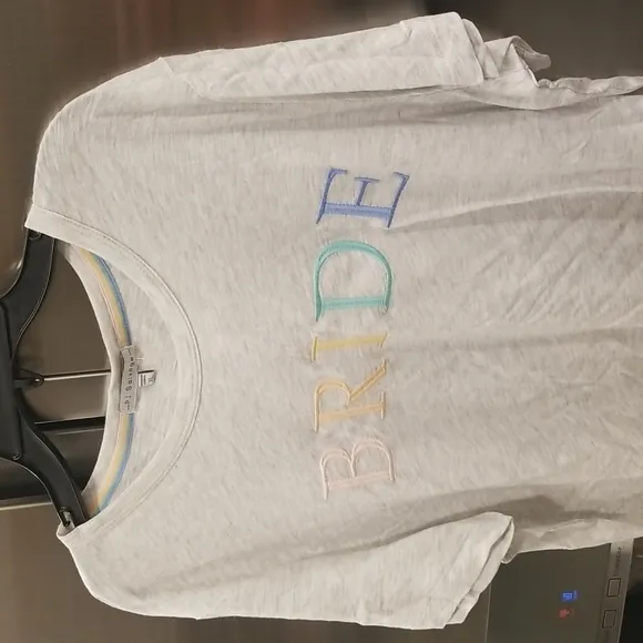 💕PJ SALVAGE💕 Bride Tee ~ Heather Grey XL NWT
