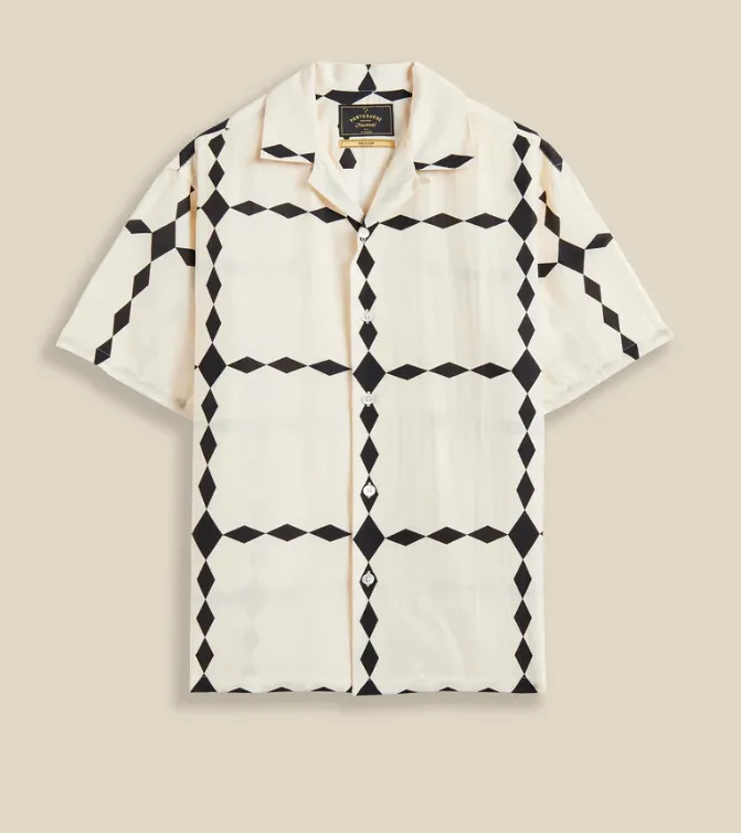 Portuguese Flannel - Diamonds Black
