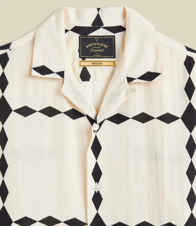 Portuguese Flannel - Diamonds Black