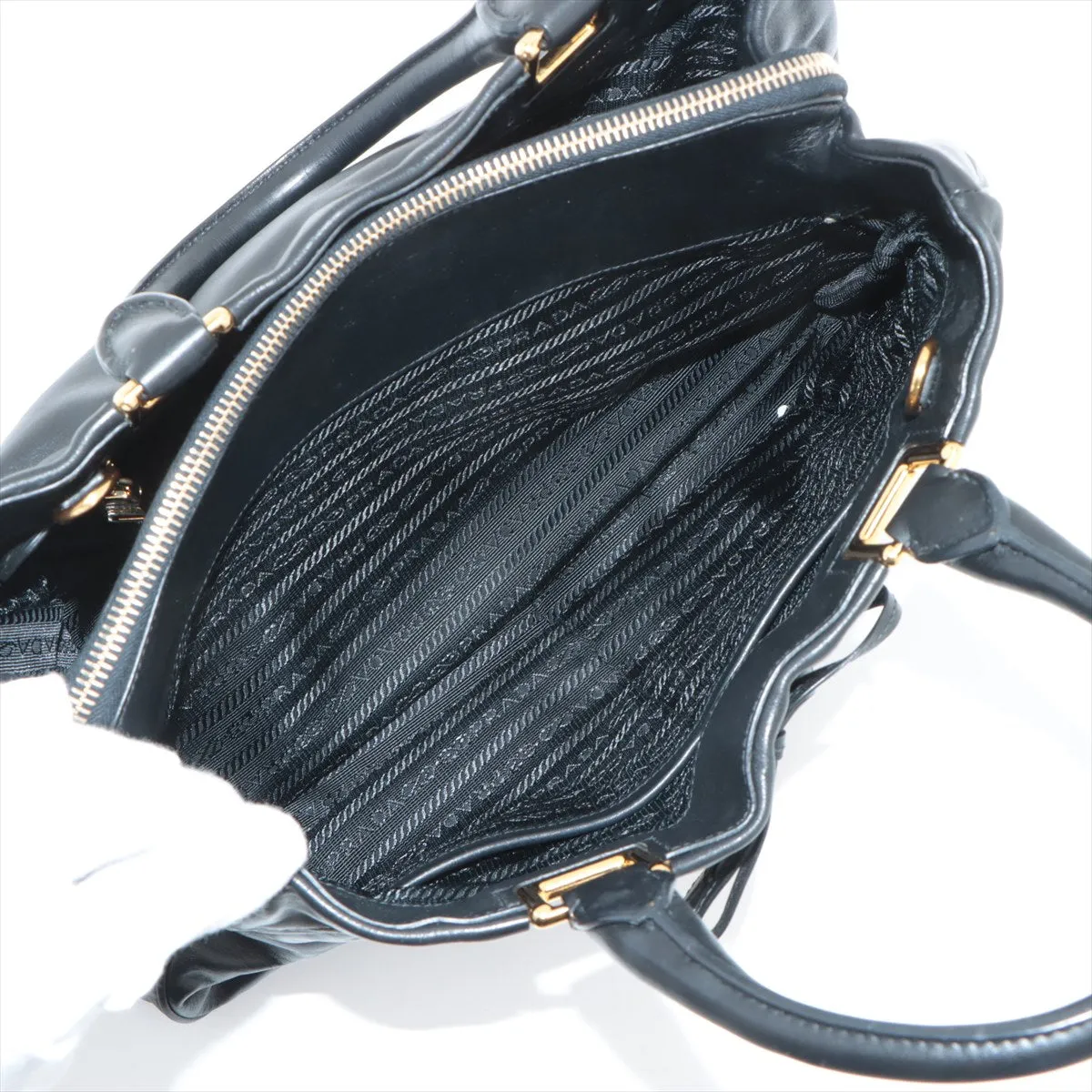 Prada Soft Calf Bow Black Tote Bag - #1937