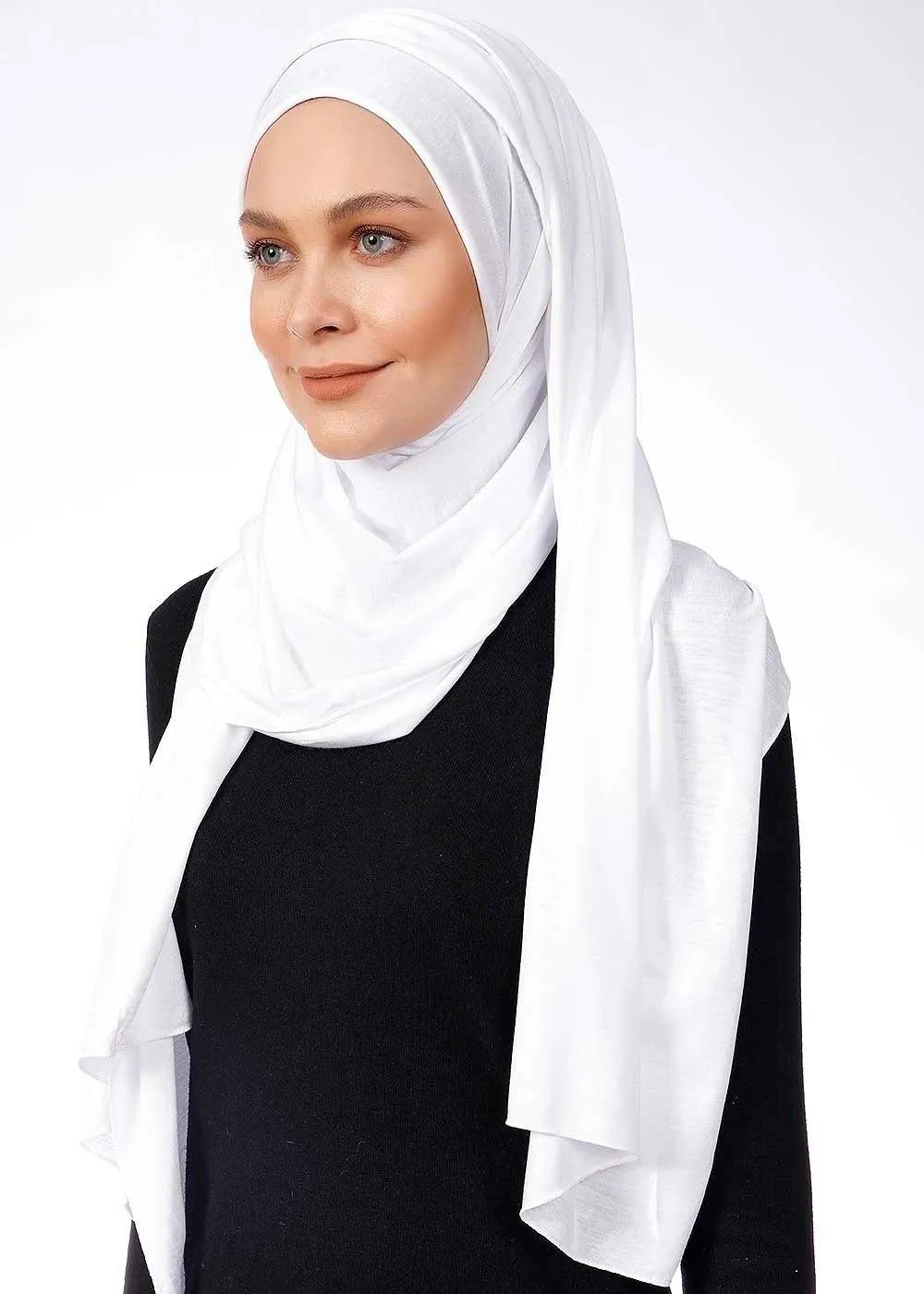 Premium Jersey Hijab | White