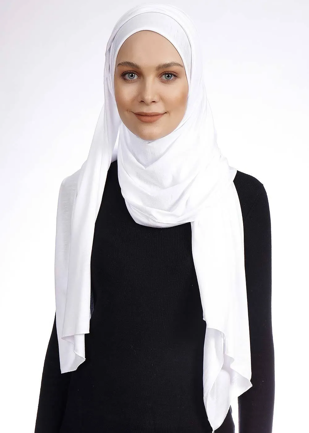 Premium Jersey Hijab | White