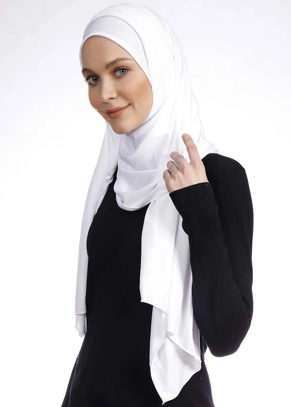 Premium Jersey Hijab | White