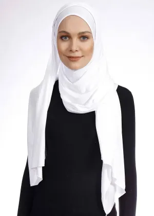 Premium Jersey Hijab | White