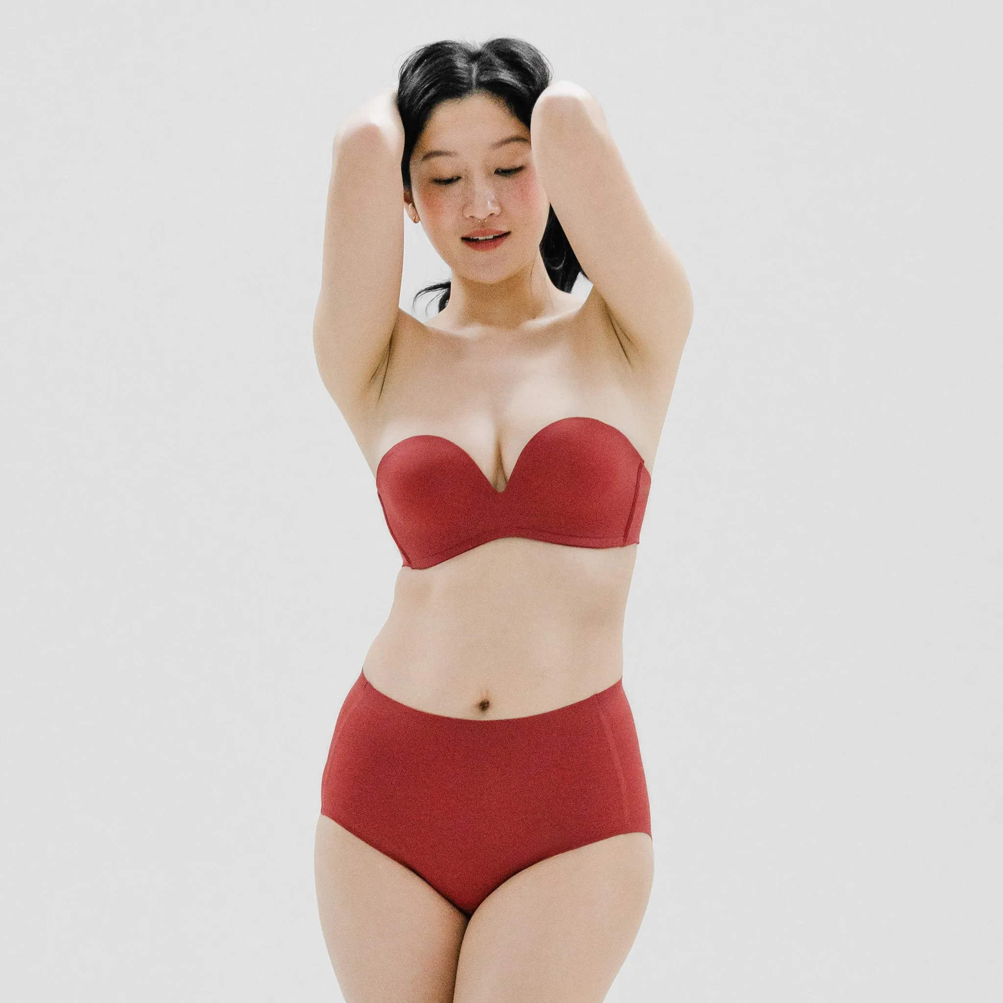 Premium Mid-Rise Seamless Butthugger in Cherry Cream (Limited Edition)